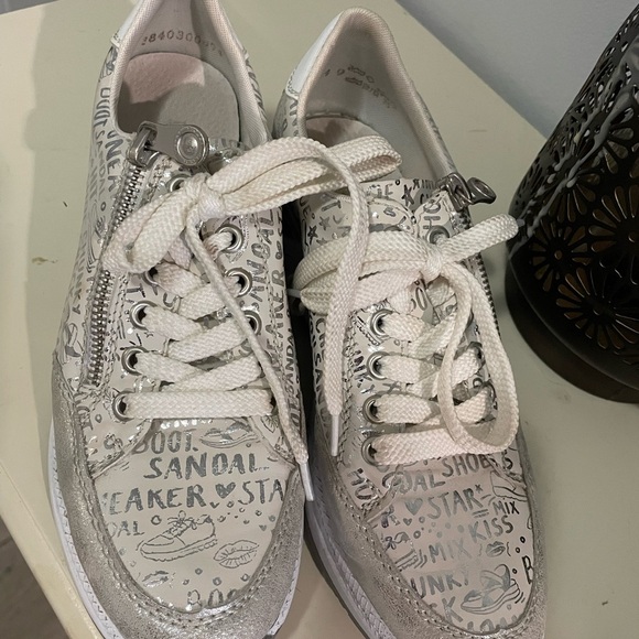 Rieker Women's White and Silver Sneakers - Picture 8 of 14